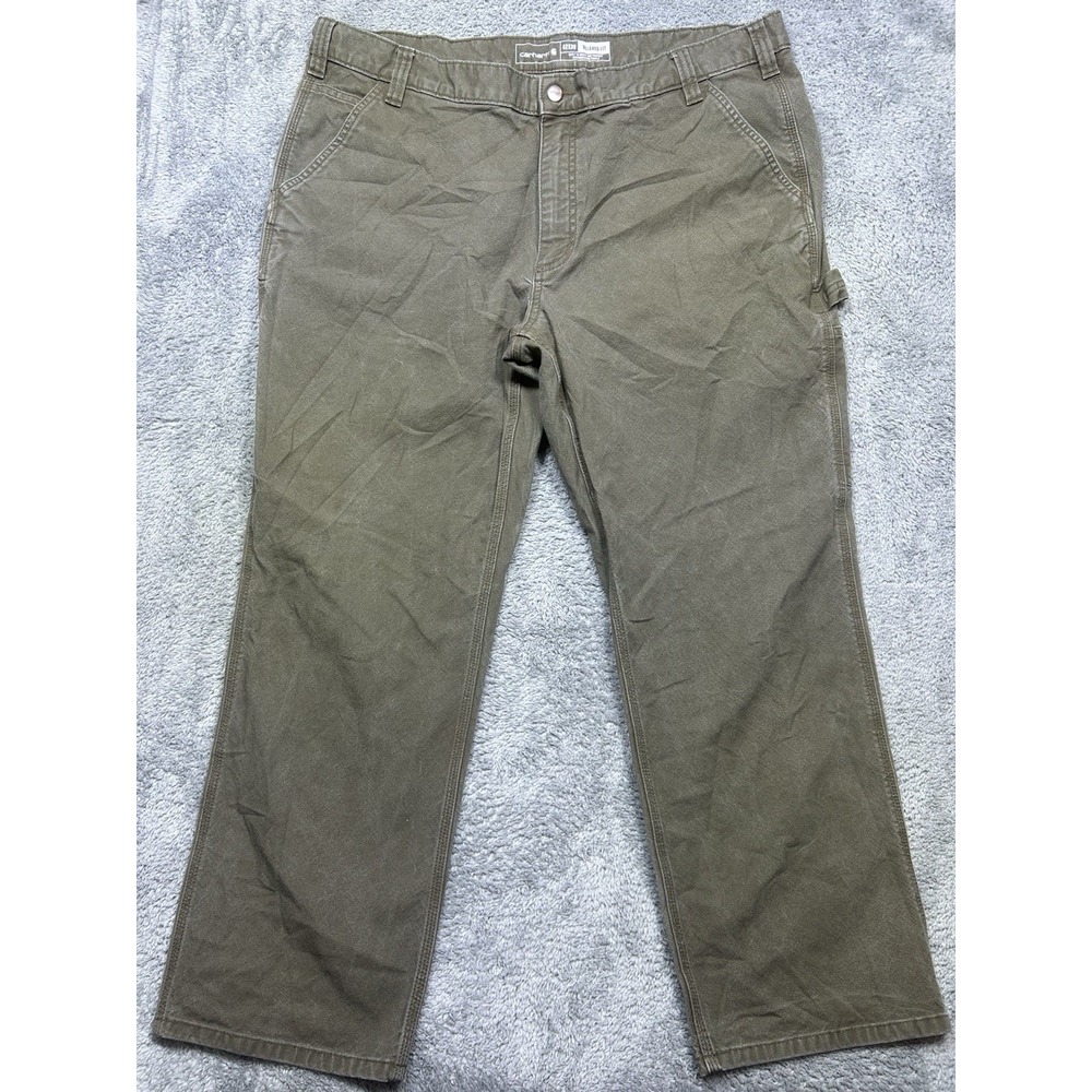 Carhartt Rugged Flex‎ Relaxed Fit Duck Utility Work Pants Men's 42x30 Green